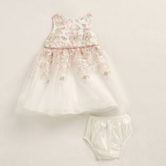 RARE EDITIONS set rochie brodata floral si chilotel