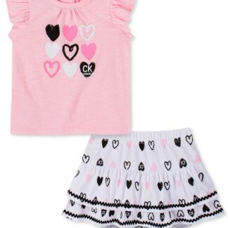 Calvin Klein set tricou si fusta cu chilotel