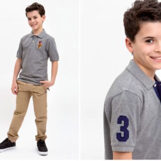 US Polo Assn tricou polo gri