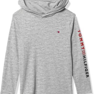 Tommy Hilfiger bluza bumbac cu gluga gri
