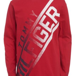 Tommy Hilfiger bluza cu maneci lungi rosie