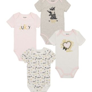 Juicy Couture 4 Pack body cu maneca scurta
