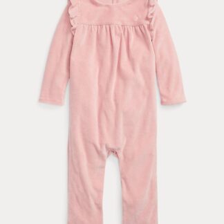 Ralph Lauren Ruffled Velour Coverall