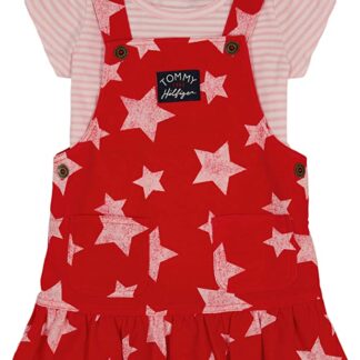 Tommy Hilfiger set tricou si rochie tip salopeta