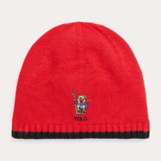 Ralph Lauren caciula urs bumbac rosu
