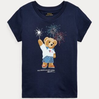 Ralph Lauren tricou urs navy cu artificii