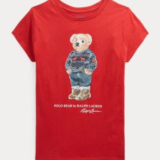 Ralph Lauren tricou urs fete rosu