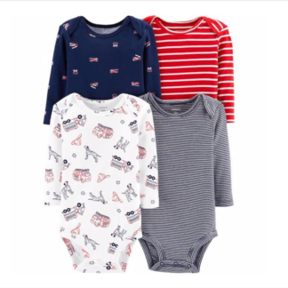 Carter's set 4 bodysuit cu maneca lunga