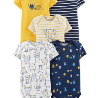 Carter's set 5 bodyuri cu maneca scurta