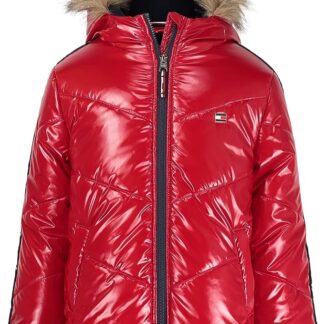 Tommy Hilfiger geaca rosie lucioasa