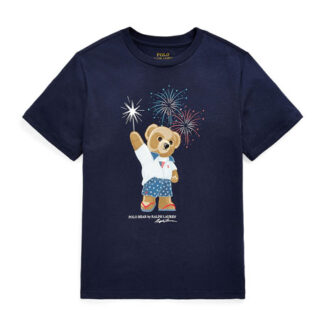Ralph Lauren tricou urs navy cu artificii