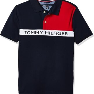 Tommy Hilfiger tricou polo navy/rosu
