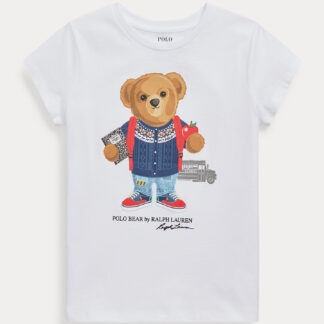 Ralph Lauren tricou bumbac alb urs fete