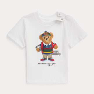 Ralph Lauren tricou bumbac alb urs