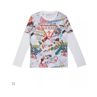 GUESS bluza bumbac cu maneci lungi
