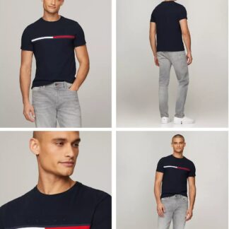 Tommy Hilfiger tricou bumbac negru mar L