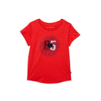 Tommy Hilfiger tricou rosu cu paiete