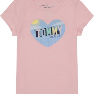 Tommy Hilfiger tricou bumbac roz