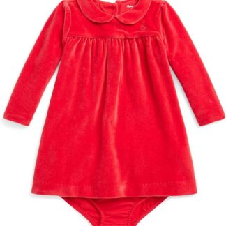 Ralph Lauren Velour A-Line Dress & Bloomer rochie