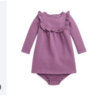 Ralph Lauren Ruffled Fleece Dress & Bloomer rochie