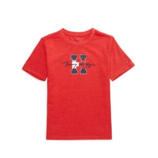 Tommy Hilfiger tricou bumbac logo rosu