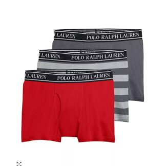 Ralph Lauren - set 3 boxeri rosu gri