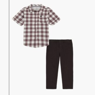 Calvin Klein set camasa cu maneca scurta si pantaloni pull-on