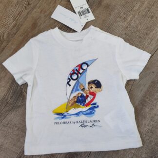 Ralph Lauren tricou urs surfing alb