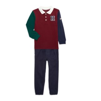 tommy hilfiger set bluza polo si pantaloni de trening