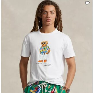 Ralph Lauren tricou urs alb mar M