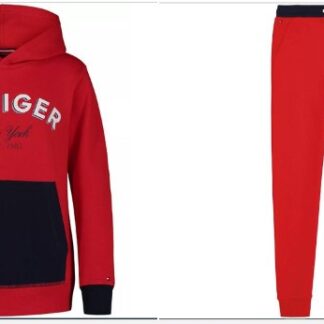 Tommy Hilfiger - set trening fleece - aceeasi nuanta de rosu -
