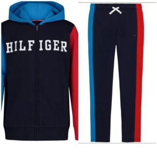 Tommy Hilfiger set trening fleece albastru cu navy