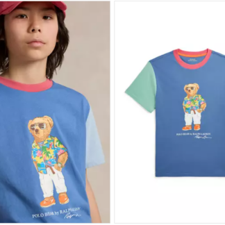 Ralph Lauren tricou urs multicolor albastru