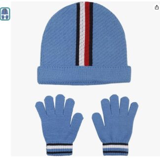 Tommy Hilfiger set caciula si manusi albastru