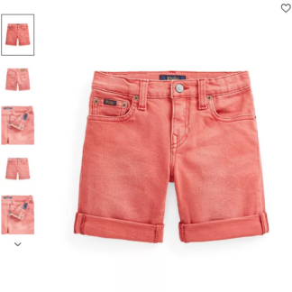 Ralph Lauren pantaloni denim scurti rosu