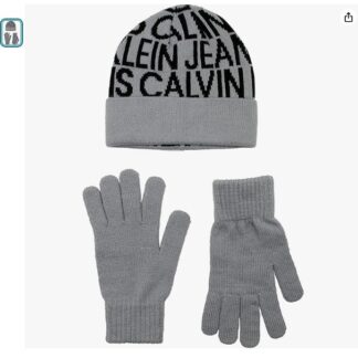 Calvin Klein set caciula si manusi gri