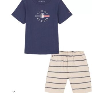 Tommy Hilfiger set tricou navy si pantaloni bumbac
