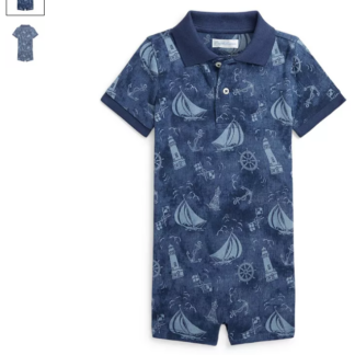 Ralph Lauren salopeta polo nautical navy bumbac