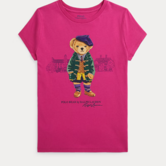 Ralph Lauren tricou urs roz inchis