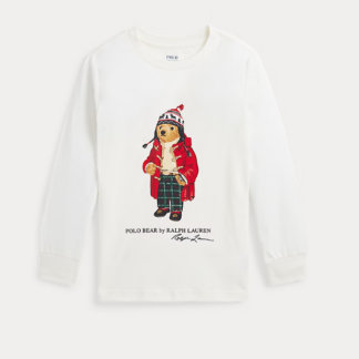 Ralph Lauren - bluza alba bumbac urs