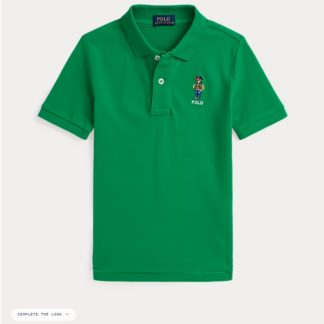 Ralph Lauren tricou polo verde cu emblema urs
