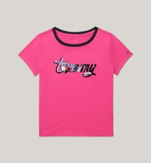Tommy Hilfiger - tricou bumbac cu paiete