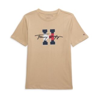 Tommy Hilfiger tricou bumbac bej