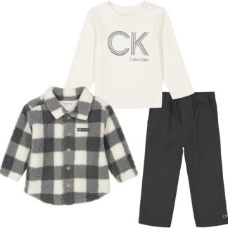 Calvin Klein set cu 3 piese cu jacheta sherpa