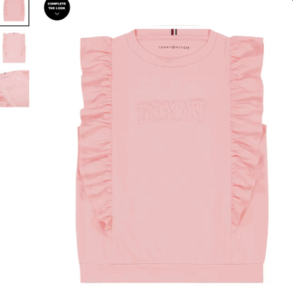 Tommy Hilfiger maieu fete bumbac cu volane