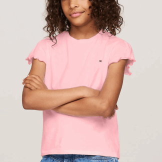 Tommy Hilfiger tricou cu maneci volane
