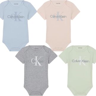 Calvin Klein set 4 bodyuri cu maneca scurta