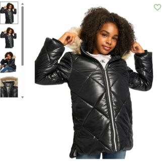Calvin Klein geaca neagra sherpa
