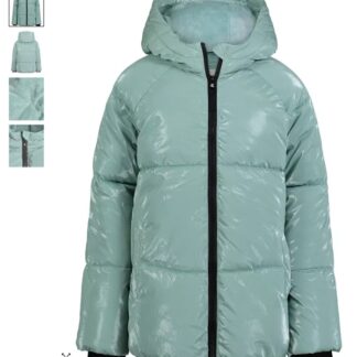 Calvin Klein shine puffer geaca iarna verde deschis