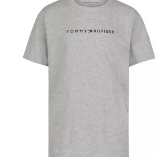 Tommy Hilfiger tricou bumbac gri logo
